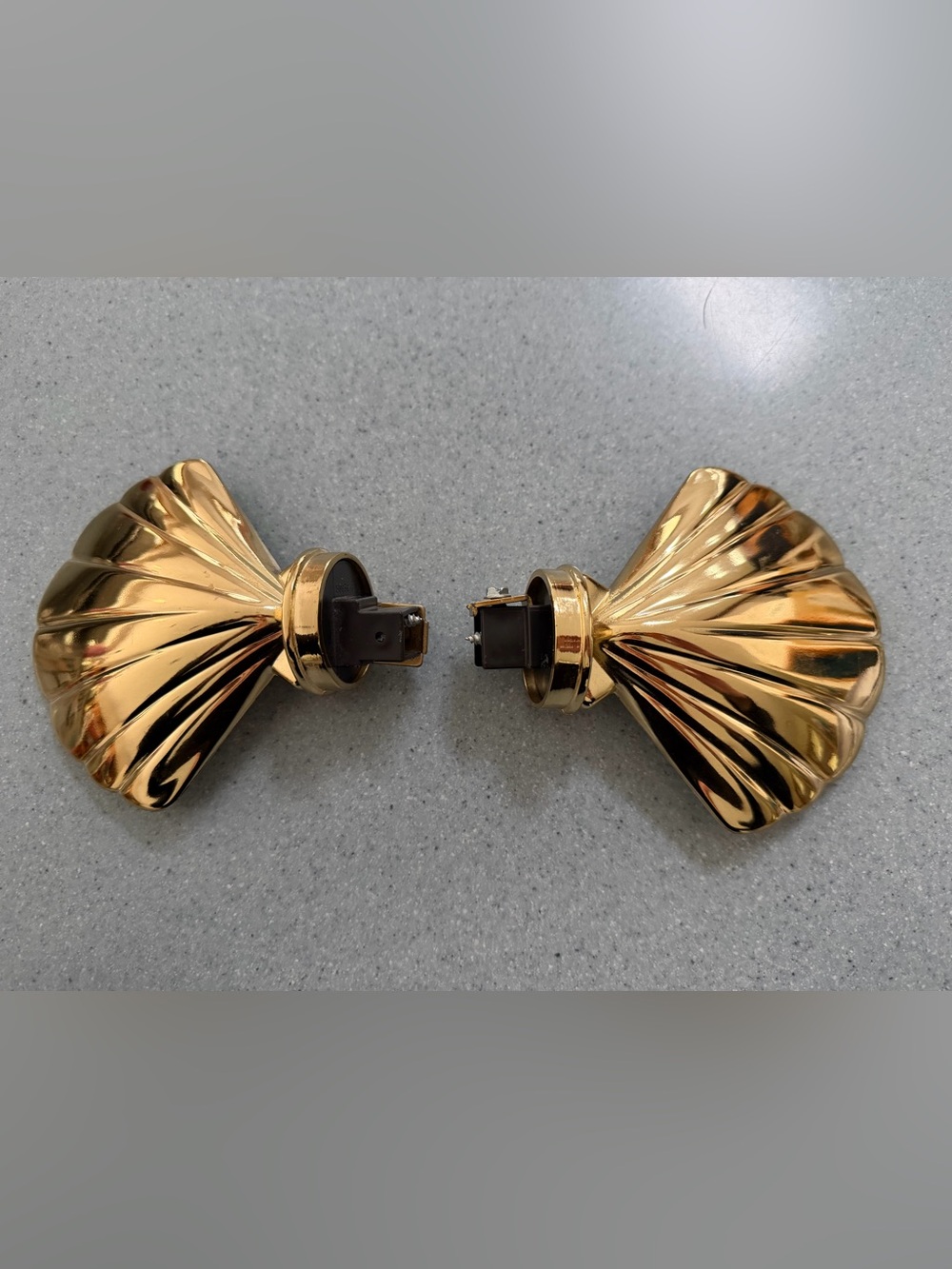 2 Vintage Brass Seashell Curtain Tie Backs Holder Nautical Beach Ocean